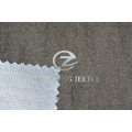 Tissu tricoté contrecollé en daim gris chanvre pour utilisation sur un canapé